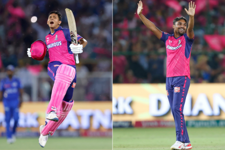 Sandeep Sharma and Yashasvi Jaiswal headline Rajasthan’s nine-wicket win over Mumbai Indians