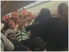 Watch: Drunk EasyJet Passenger Loses Control, Throws Punches At Cops And Flight Attendants