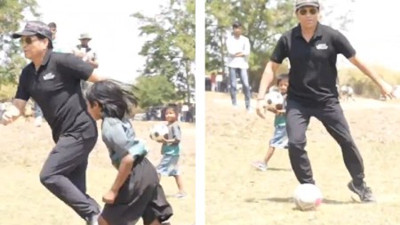 WATCH: Sachin Tendulkar brings in birthday week by playing game of football with girls