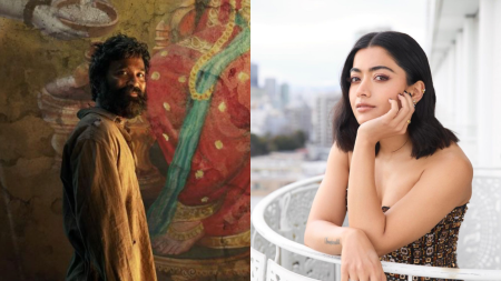 Dhanush and Rashmika Mandanna spotted on the sets of Kubera in Mumbai. Watch