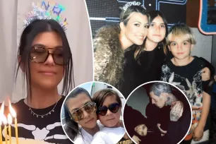 Kourtney Kardashian wears necklace honoring all her kids — and Travis Barker’s, too — during birthday celebration