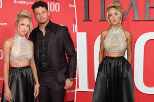 Brittany Mahomes flaunts her toned figure during date night with husband Patrick at Time100 Gala