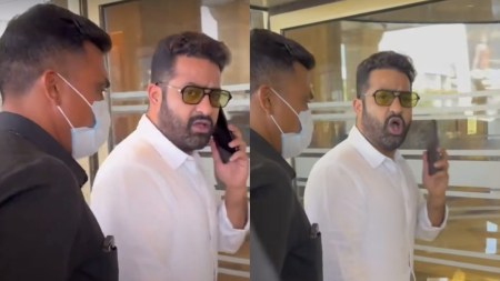 ‘Annoyed’ NTR Jr loses his cool, shouts at paparazzi as they follow him inside a hotel: ‘Oye’. Watch