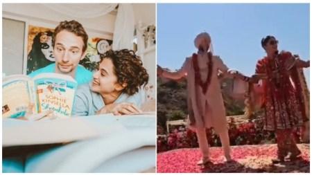 Taapsee Pannu reveals why she chose red salwar kameez over lehenga for wedding with Mathias Boe: ‘That’s the only way I know a bride’