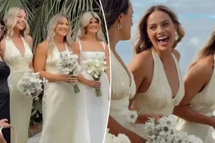 Margot Robbie wows in yellow bridesmaid dress at friend’s wedding in her native Australia