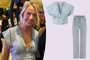 Brittany Mahomes doubles up on designer denim for charity gala weekend