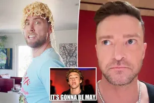 Lance Bass trolls Justin Timberlake’s inescapable ‘It’s Gonna Be May’ meme — ramen hair and all