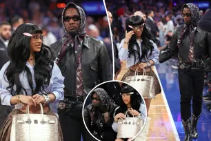 Cardi B keeps close to husband Offset at Knicks game after split