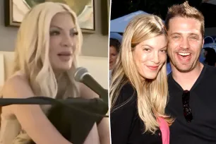 Tori Spelling reveals she chipped tooth during ‘aggressive’ Jason Priestley makeout