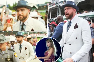 Travis Kelce lands in Kentucky for Derby weekend without Taylor Swift