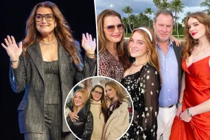 Brooke Shields says adult daughters sleep in her bed when husband is away: ‘They’re my babies’