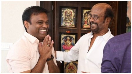 Rajinikanth visits former Lyca Productions creative head Raju Mahalingam’s home: ‘God has blessed me with his presence’