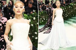 Ariana Grande looks ethereal in sparkling corset gown on Met Gala 2024 red carpet