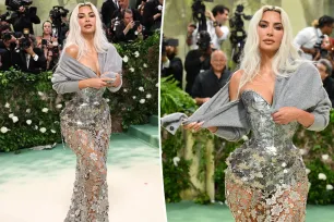 Kim Kardashian whittles her waist to extreme size on Met Gala 2024 red carpet