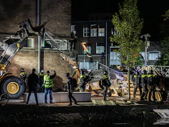 Video: Cops Use Bulldozers To Remove Pro-Palestine Protesters At Amsterdam University