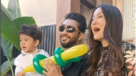 Gauahar Khan and Zaid Darbar’s son Zehaan’s birthday party gatecrashed by BMC, local body dismantle jungle-themed decor