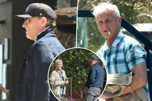 Sean Penn puffs a cigarette, hangs with Hunter Biden at Soho House in Malibu