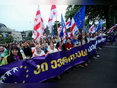 Thousands Rally In Georgia Against Controversial "Foreign Influence" Bill