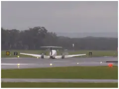 Watch: Plane Makes Emergency Landing At Newcastle Airport After Landing Gear Fails