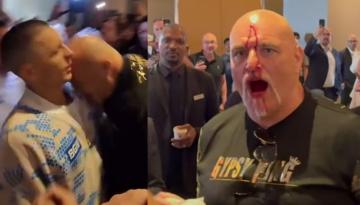 Boxing: Tyson's Fury's father bloodied after headbutting member of Oleksandr Usyk's entourage before title fight