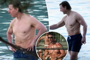 Tom Cruise goes shirtless at beach in Spain on break from filming ‘Mission: Impossible 8’