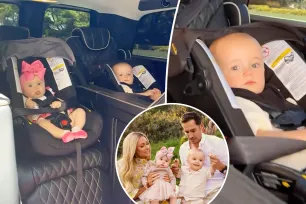 Paris Hilton sparks safety concerns with car seat setup for son Phoenix, daughter London