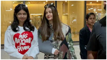 Aishwarya Rai Bachchan returns to Mumbai with daughter Aaradhya after representing India at Cannes Film Festival. Watch