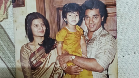 Shruti Haasan shares heartwarming childhood photo with parents Kamal Haasan and Sarika