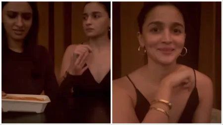 Alia Bhatt recreates Rajkummar Rao-Janhvi Kapoor’s ‘Dekhha Tenu’ with BFF Akansha Ranjan. This one thing made it better