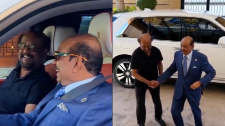 Rajinikanth meets Lulu Group chairman MA Yusuff Ali, takes a ride in his Rolls Royce. Watch