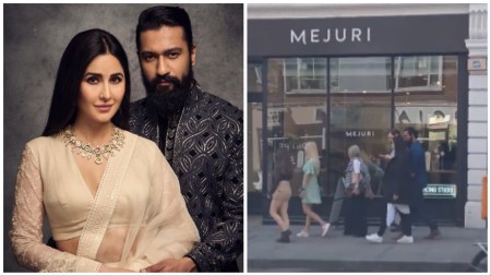 Vicky Kaushal is the protective husband as he takes a stroll with Katrina Kaif in London. Watch viral video