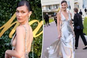 Bella Hadid proves she’s the queen of Cannes in backless bejeweled dress