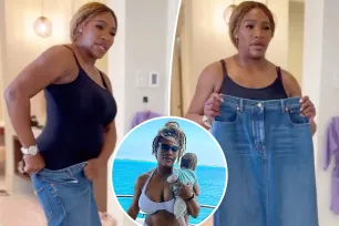 Serena Williams praised for showing postpartum struggles after failing to fit back into denim skirt