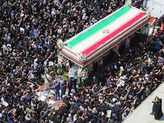 Thousands March In Iran President Raisi's Funeral Procession