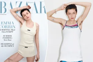 Emma Corrin divides social media by showing off armpit hair on Harper’s Bazaar cover