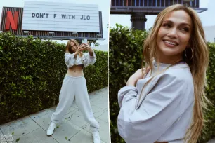 Jennifer Lopez poses in front of ‘Don’t F with JLo’ billboard as she promotes ‘Atlas’ film amid divorce rumors