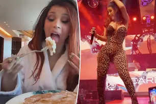 Cardi B reacts to body-shaming trolls calling her ‘fat’ after performance — with a plate of pancakes