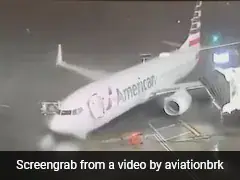 Video: Strong Winds Push American Airlines Plane Away From Gate