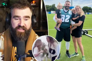 Jason Kelce says Memorial Day weekend was ‘fun’ despite wife Kylie getting into screaming match with angry fan