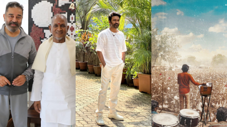 Dhanush and Kamal Haasan extend birthday wishes to Ilaiyaraaja on his 81st, share poster from his biopic