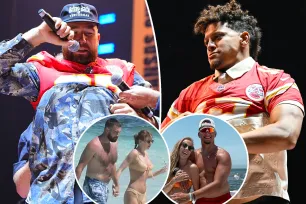 Travis Kelce and Patrick Mahomes joke about their dad bods during NFL offseason