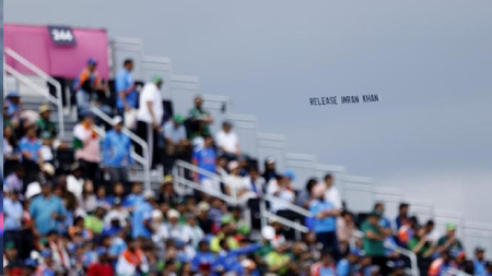 IND vs PAK: Release Imran Khan banner flies over New York Stadium during T20 World Cup match