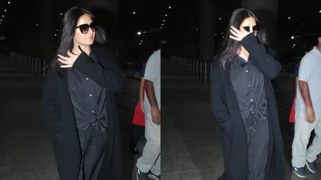 Katrina Kaif returns to Mumbai after a long London vacation, puts pregnancy rumours to rest. Watch