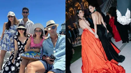 Inside the Ambani cruise: Karisma shares a stunning photo with Alia Bhatt and Ranbir Kapoor; Kiara Advani poses with Isha Ambani