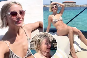 Julianne Hough poses without bikini top on vacation yacht: ‘Mermaid dreams’