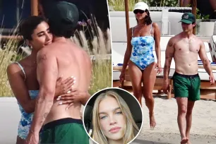 Shirtless Joe Jonas cozies up to actress Laila Abdallah in Greece after Stormi Bree breakup