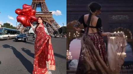 Arti Singh recreates Aditi Rao Hydari’s ‘Gajagamini walk’ from Heeramandi in front of Eiffel Tower. Watch