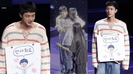 Jin hugs 1000 lucky fans at FESTA event in Seoul. Watch