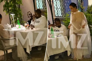 Bianca Censori leaves little to the imagination in sheer cloak during Italy dinner date with Kanye West