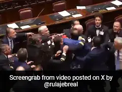 Watch: MPs Fight Each Other In Italy Parliament Ahead Of G7 Summit